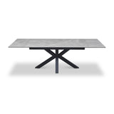 Mussi 160 240cm Extending Dining Table Light Grey from Roseland Furniture