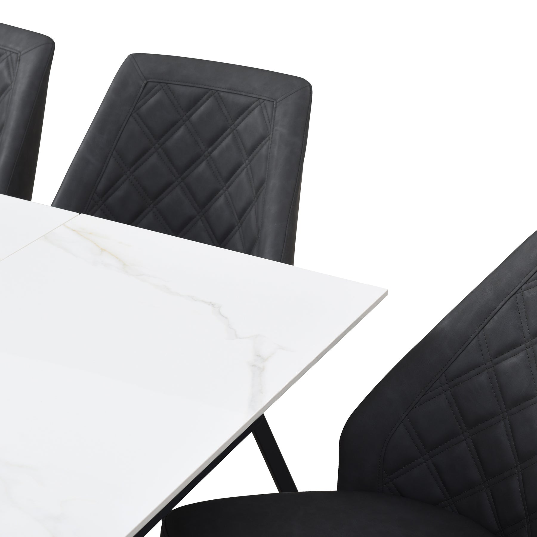 Salma 180 280cm Extending White Gold Marble Effect from Roseland Furniture