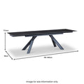 Salma 180 280cm Extending Dark Grey from Roseland Furniture