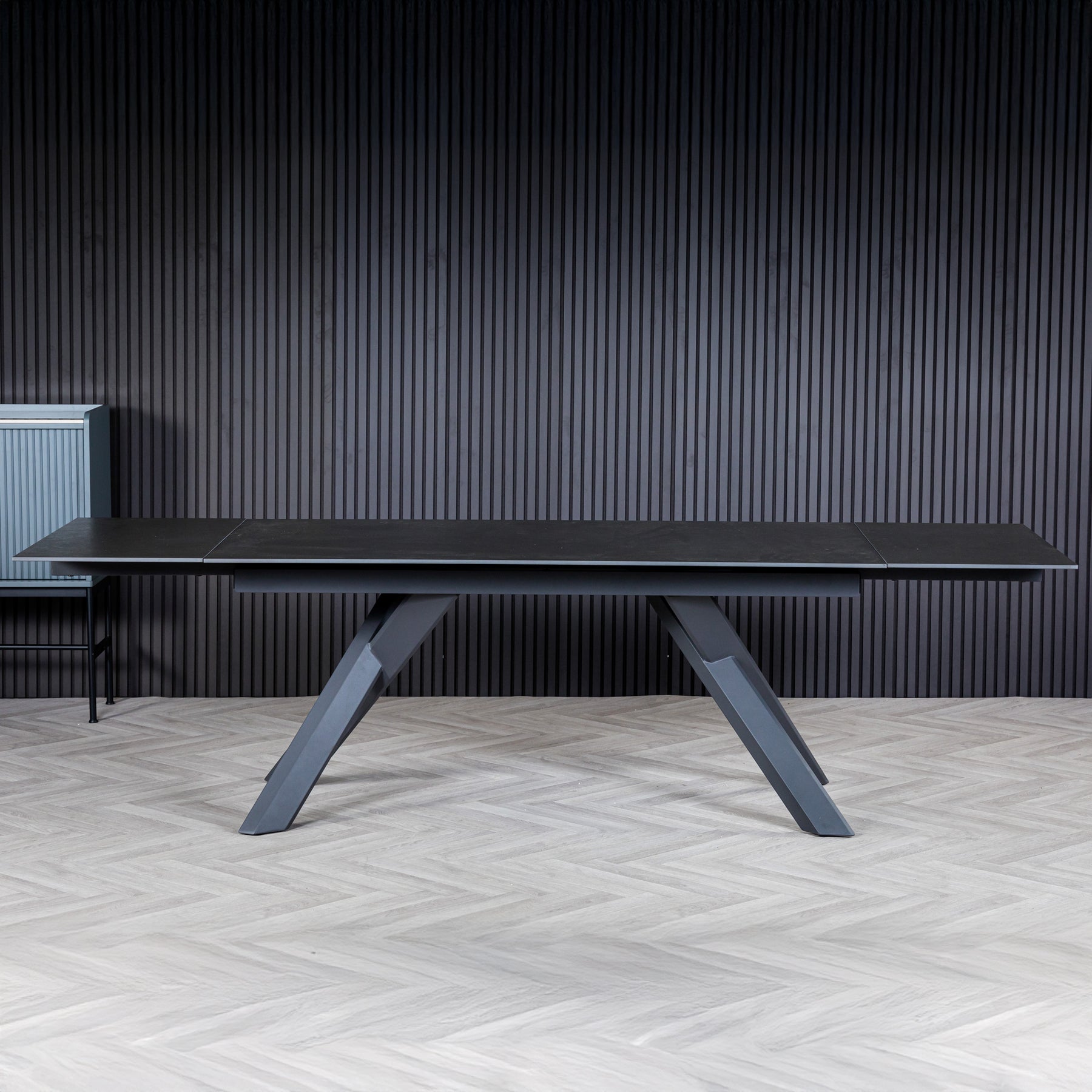 Salma 180 280cm Extending Dark Grey from Roseland Furniture