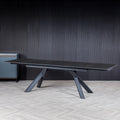 Salma 180 280cm Extending Dark Grey from Roseland Furniture