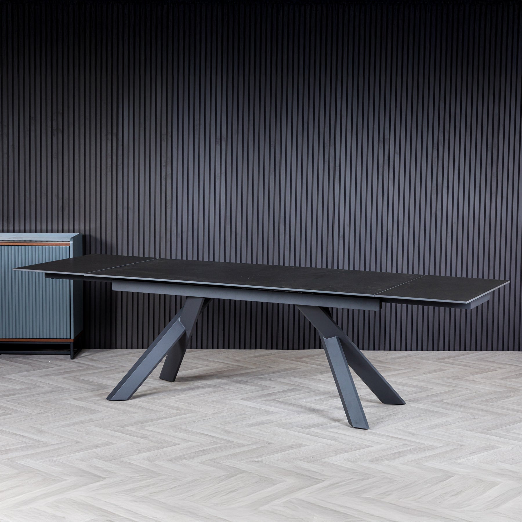 Salma 180 280cm Extending Dark Grey from Roseland Furniture