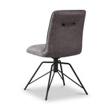 Mateo Faux Leather Swivel Dining Chair Grey from Roseland Furniture