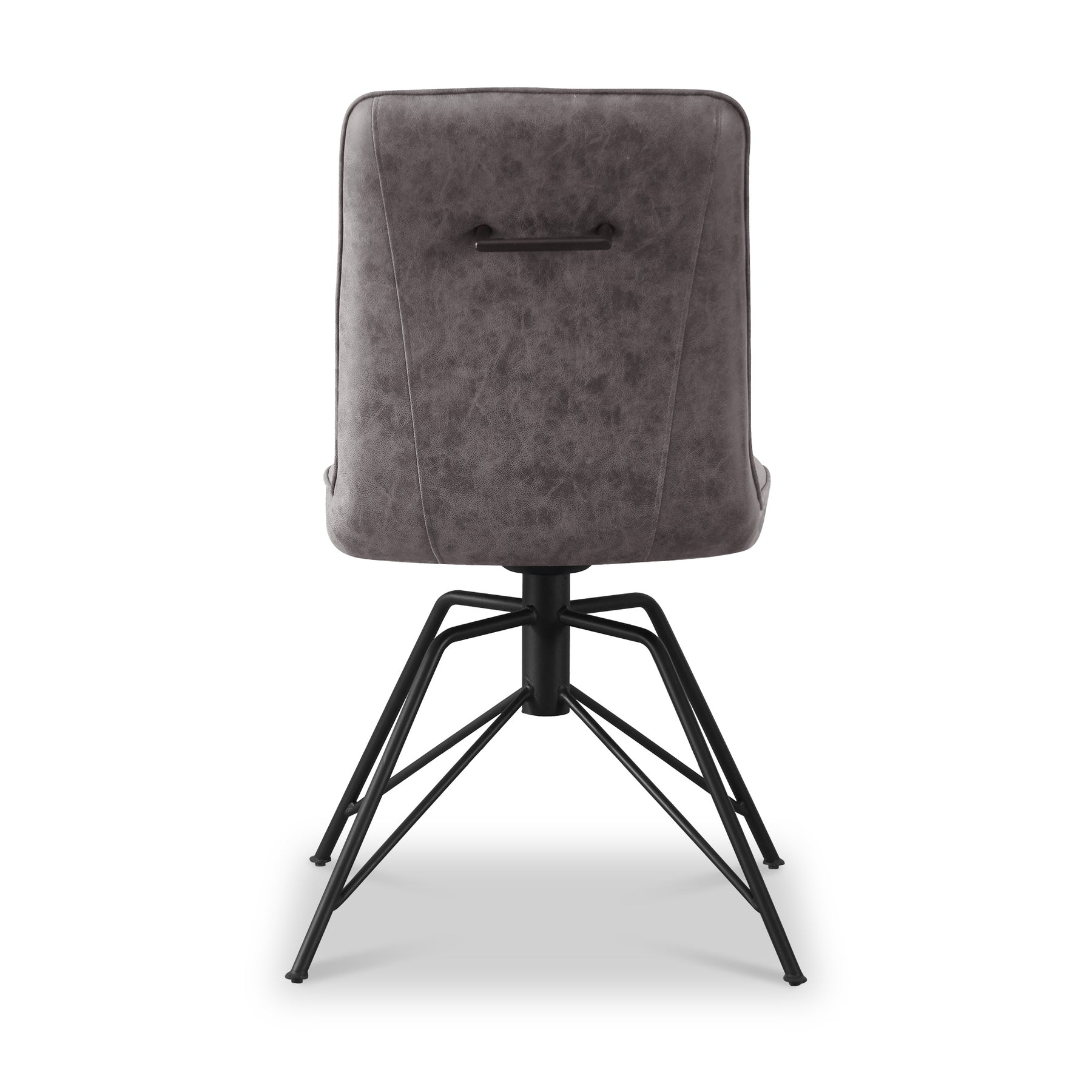 Mateo Faux Leather Swivel Dining Chair Grey from Roseland Furniture