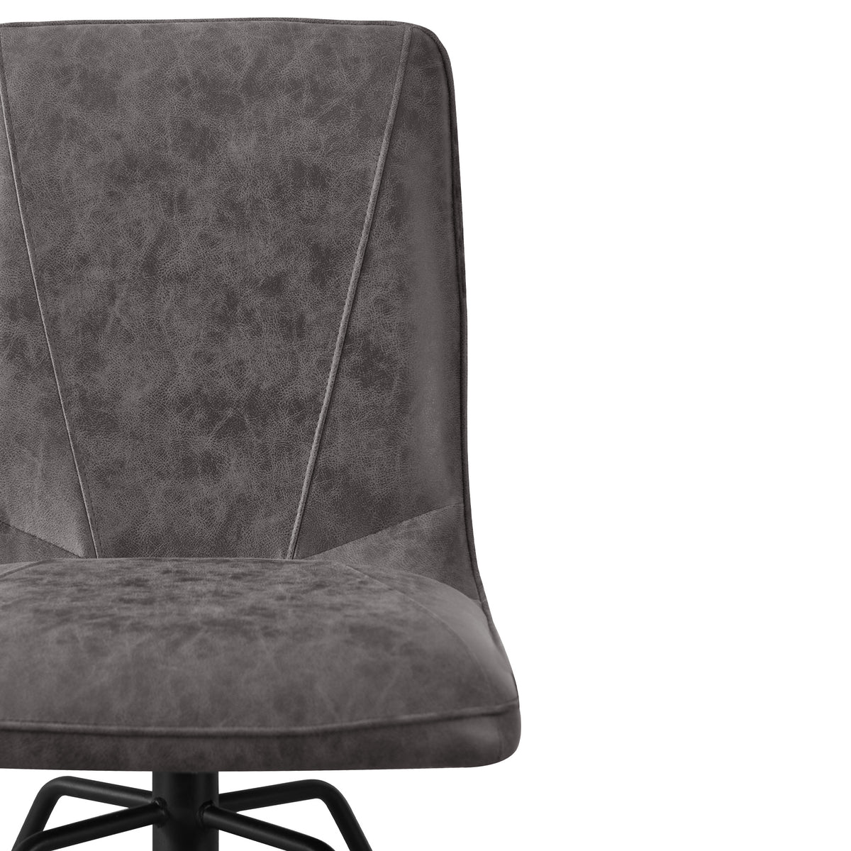Mateo Faux Leather Swivel Dining Chair Grey from Roseland Furniture