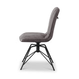 Mateo Faux Leather Swivel Dining Chair Grey from Roseland Furniture