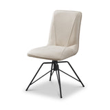 Mateo Faux Leather Swivel Dining Chair Taupe from Roseland Furniture