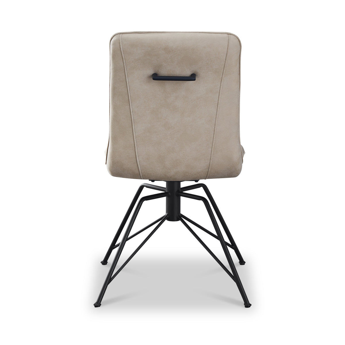 Mateo Faux Leather Swivel Dining Chair Taupe from Roseland Furniture