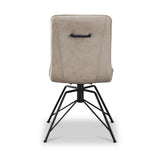 Mateo Faux Leather Swivel Dining Chair Taupe from Roseland Furniture