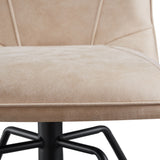 Mateo Faux Leather Swivel Dining Chair Taupe from Roseland Furniture