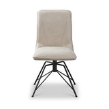 Mateo Faux Leather Swivel Dining Chair Taupe from Roseland Furniture