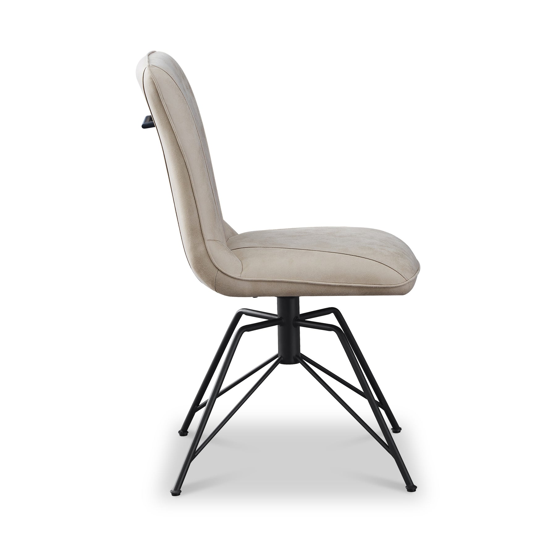 Mateo Faux Leather Swivel Dining Chair Taupe from Roseland Furniture