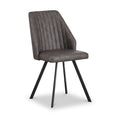 Callington Dark Grey Faux Leather Dining Chair from Roseland Furniture