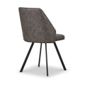 Callington Dark Grey Faux Leather Dining Chair from Roseland Furniture