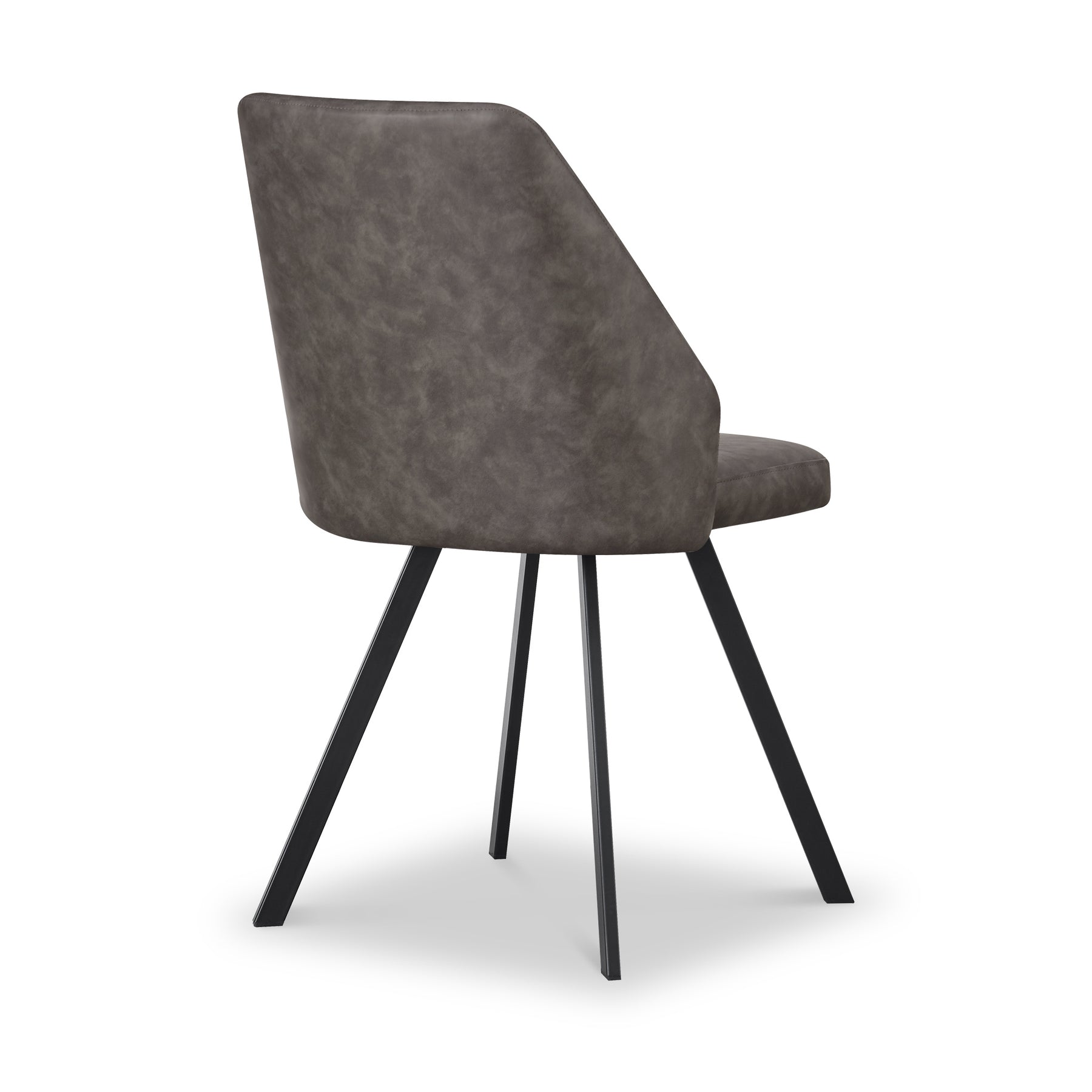 Callington Dark Grey Faux Leather Dining Chair from Roseland Furniture