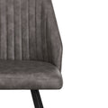 Callington Dark Grey Faux Leather Dining Chair from Roseland Furniture
