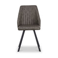 Callington Dark Grey Faux Leather Dining Chair from Roseland Furniture