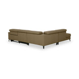 Radford Leather Power Recling Corner Chaise Sofa LHF Taupe from Roseland Furniture