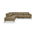 Radford Leather Power Recling Corner Chaise Sofa LHF Taupe from Roseland Furniture