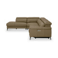 Radford Leather Power Recling Corner Chaise Sofa LHF Taupe from Roseland Furniture