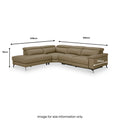 Radford Leather Power Recling Corner Chaise Sofa LHF Taupe from Roseland Furniture