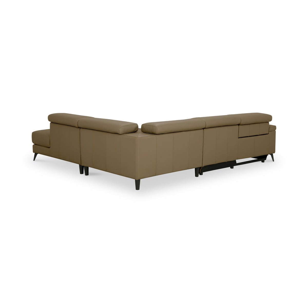 Radford Leather Power Recling Corner Chaise Sofa RHF Taupe from Roseland Furniture