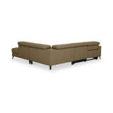 Radford Leather Power Recling Corner Chaise Sofa RHF Taupe from Roseland Furniture