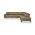 Radford Leather Power Recling Corner Chaise Sofa RHF Taupe from Roseland Furniture