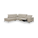 Radford Leather Power Reclining Corner Chaise Sofa LHF Frost Grey from Roseland Furniture