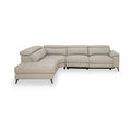 Radford Leather Power Reclining Corner Chaise Sofa LHF Frost Grey from Roseland Furniture