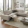 Radford Frost Grey Leather Power Reclining Corner Chaise Sofa from Roseland Furniture