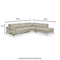 Radford Leather Power Recling Corner Chaise Sofa RHF Frost Grey from Roseland Furniture