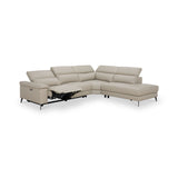 Radford Leather Power Recling Corner Chaise Sofa RHF Frost Grey from Roseland Furniture