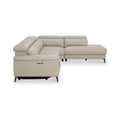 Radford Leather Power Recling Corner Chaise Sofa RHF Frost Grey from Roseland Furniture