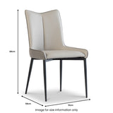 Stefan Faux Leather Curved Dining Chair from Roseland Furniture