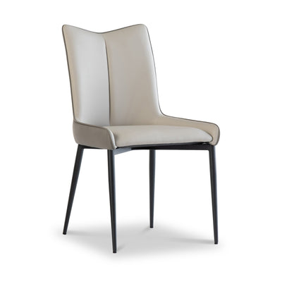 Stefan Faux Leather Curved Dining Chair