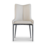 Stefan Faux Leather Curved Dining Chair from Roseland Furniture