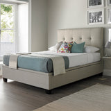 Sherborne Ottoman Storage Bed Frame Oatmeal from Roseland Furniture