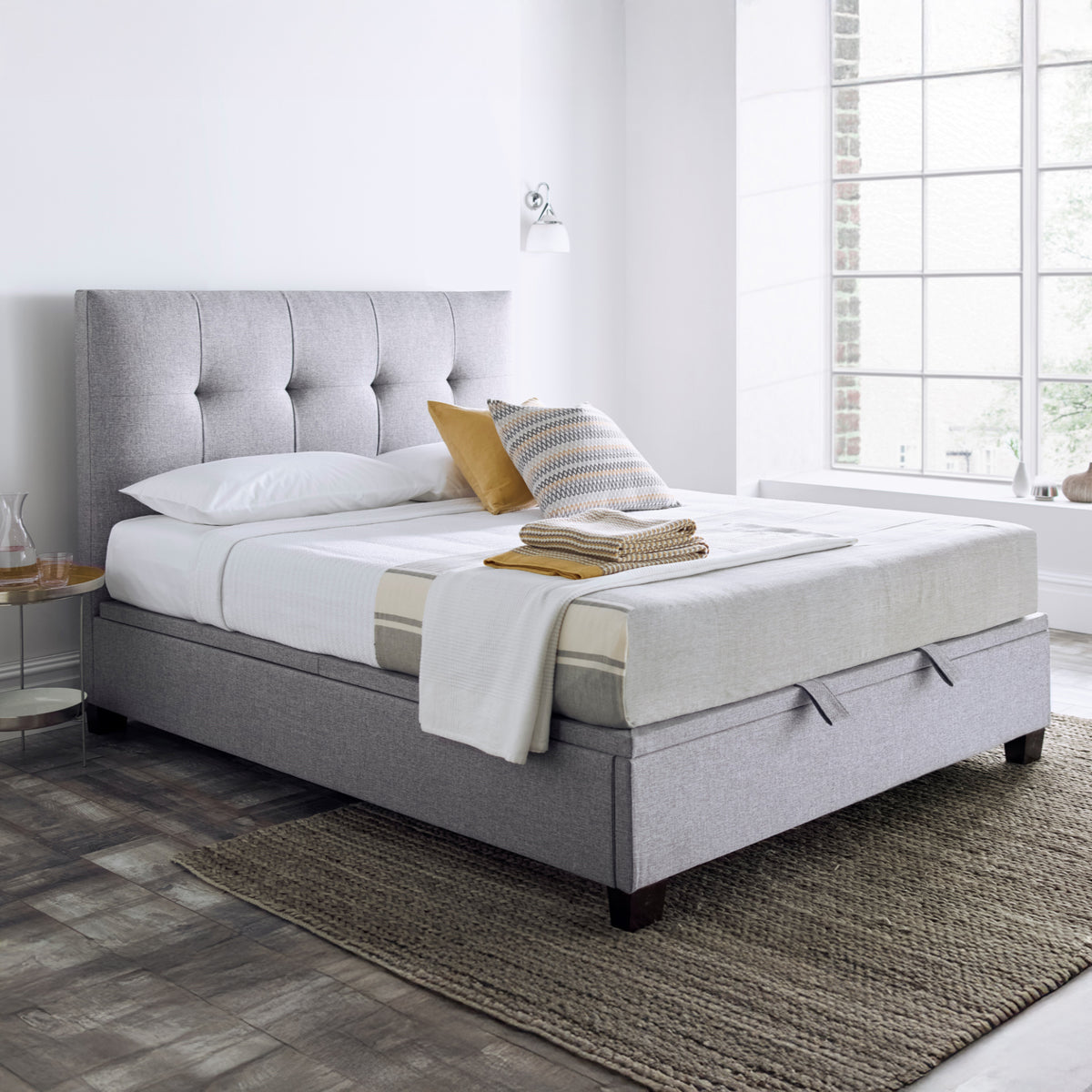 Dorney Ottoman Storage Bed Frame Grey from Roseland Furniture
