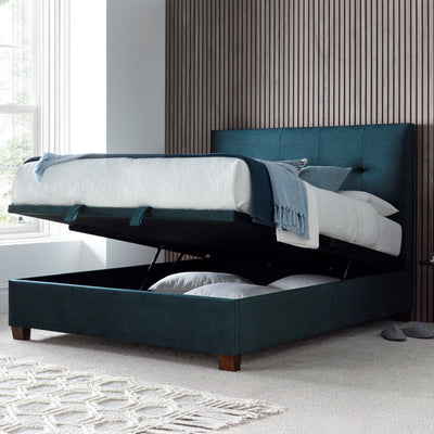 Southwick Velvet Ottoman Storage Bed Frame