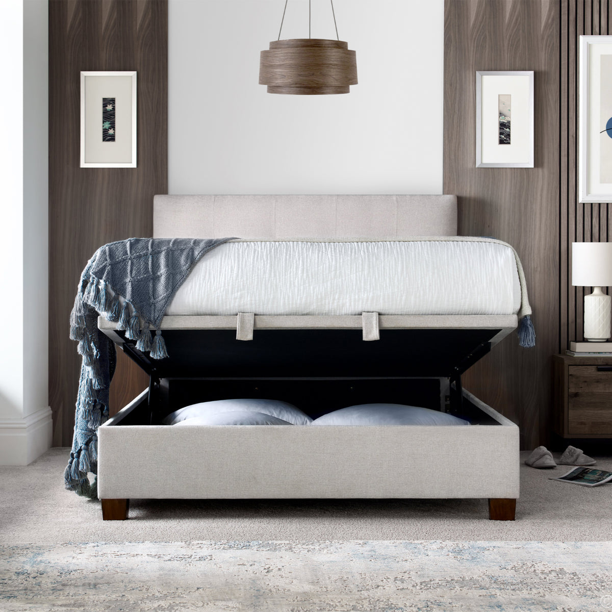 Dansen Ottoman Storage Bed Frame Clay from Roseland Furniture
