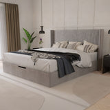 Princeton Slim Pleat Ottoman Bed Taupe from Roseland Furniture
