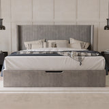 Princeton Slim Pleat Ottoman Bed Taupe from Roseland Furniture