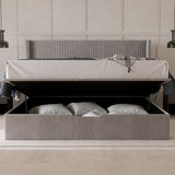 Princeton Slim Pleat Ottoman Bed Taupe from Roseland Furniture