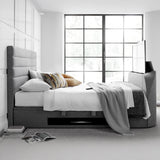 Henlie TV Ottoman Bed Frame Double Grey from Roseland Furniture