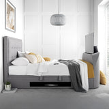 Navenby TV Ottoman Bed Frame Double Grey from Roseland Furniture