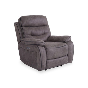 Stanford Charcoal Leather Electric Reclining Armchair