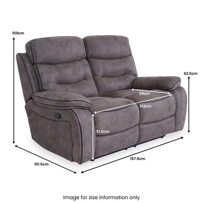 Stanford Fabric 2 Seater Recliner Sofa