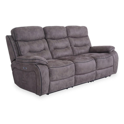 Stanford Charcoal Power Reclining 3 Seater Sofa