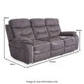 Stanford Charcoal Leather Electric Reclining 3 Seater Sofa dimensions